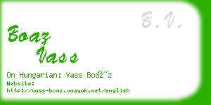 boaz vass business card